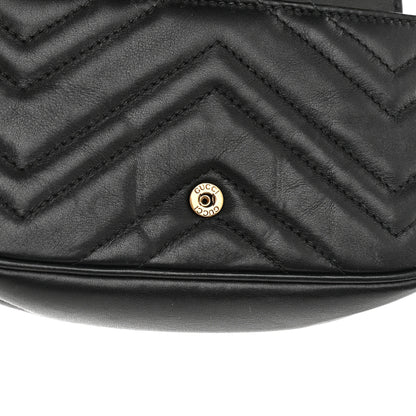 Gucci Calfskin Matelasse Super Mini GG Marmont Shoulder Bag Black 13 of 16