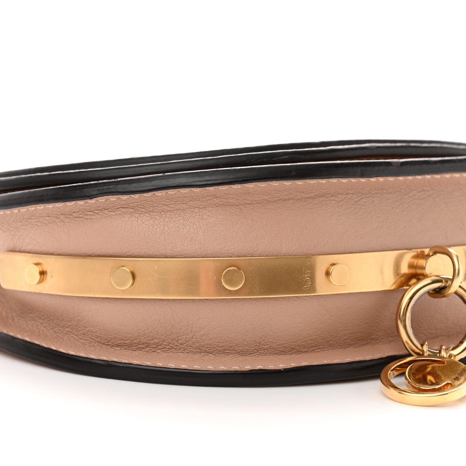 Chloe Calfskin Small Nile Bracelet Minaudiere Bag Biscotti Beige 10 of 13