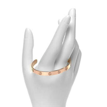 Cartier 18K Pink Gold LOVE Cuff Bracelet 17 2 of 5