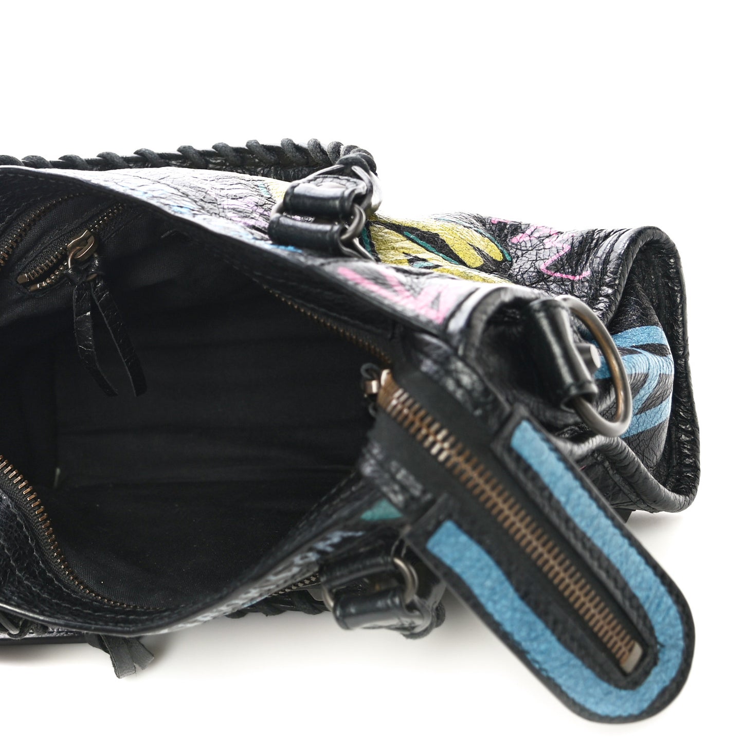 Agneau Arena Graffiti All Over Classic Hardware Mini City Black Multicolor