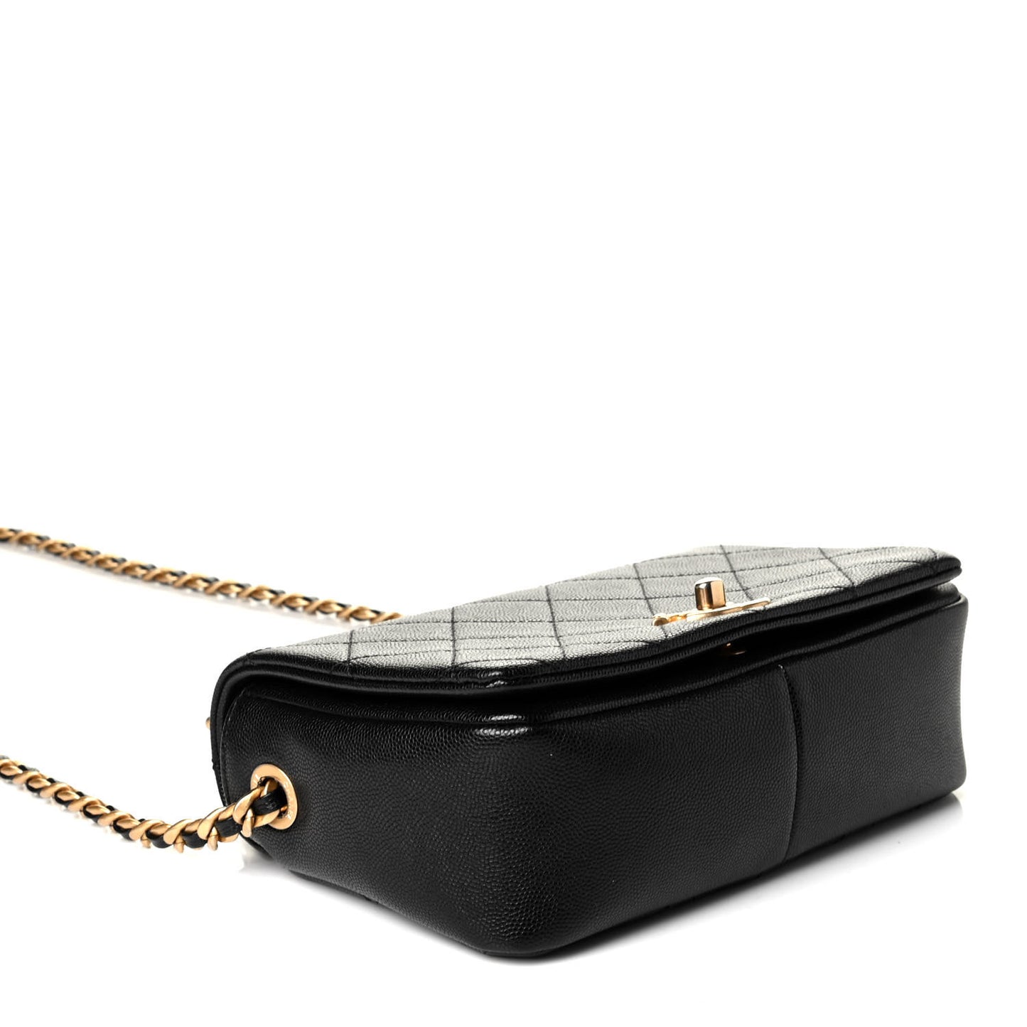 Caviar Quilted Small Fashion Therapy Flap Bag Black