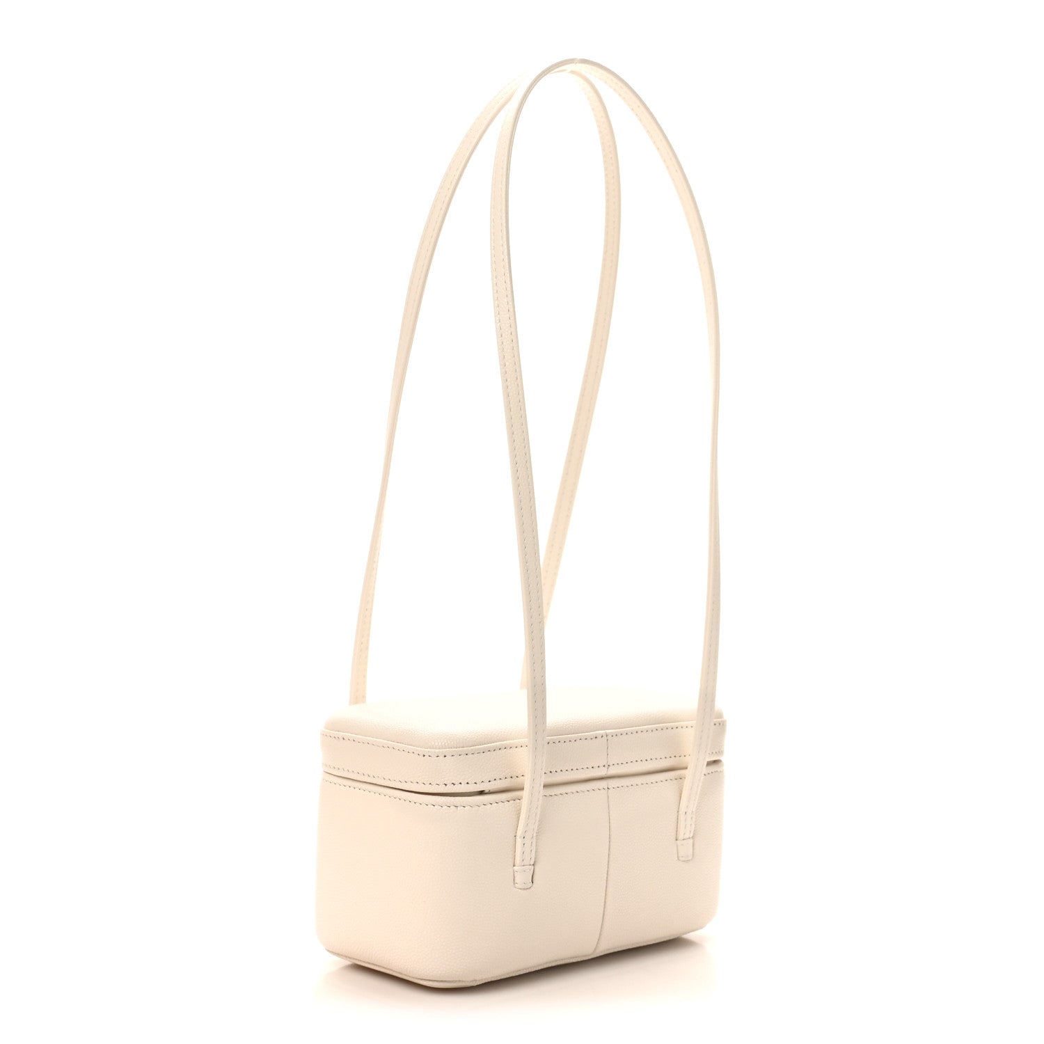 Chanel Shiny Caviar Preppy Coco Long Vanity With Strap White 3 of 11