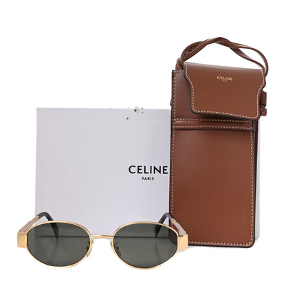 Celine Metal Triomphe 01 Sunglasses CL40235U Gold Green 8 of 8
