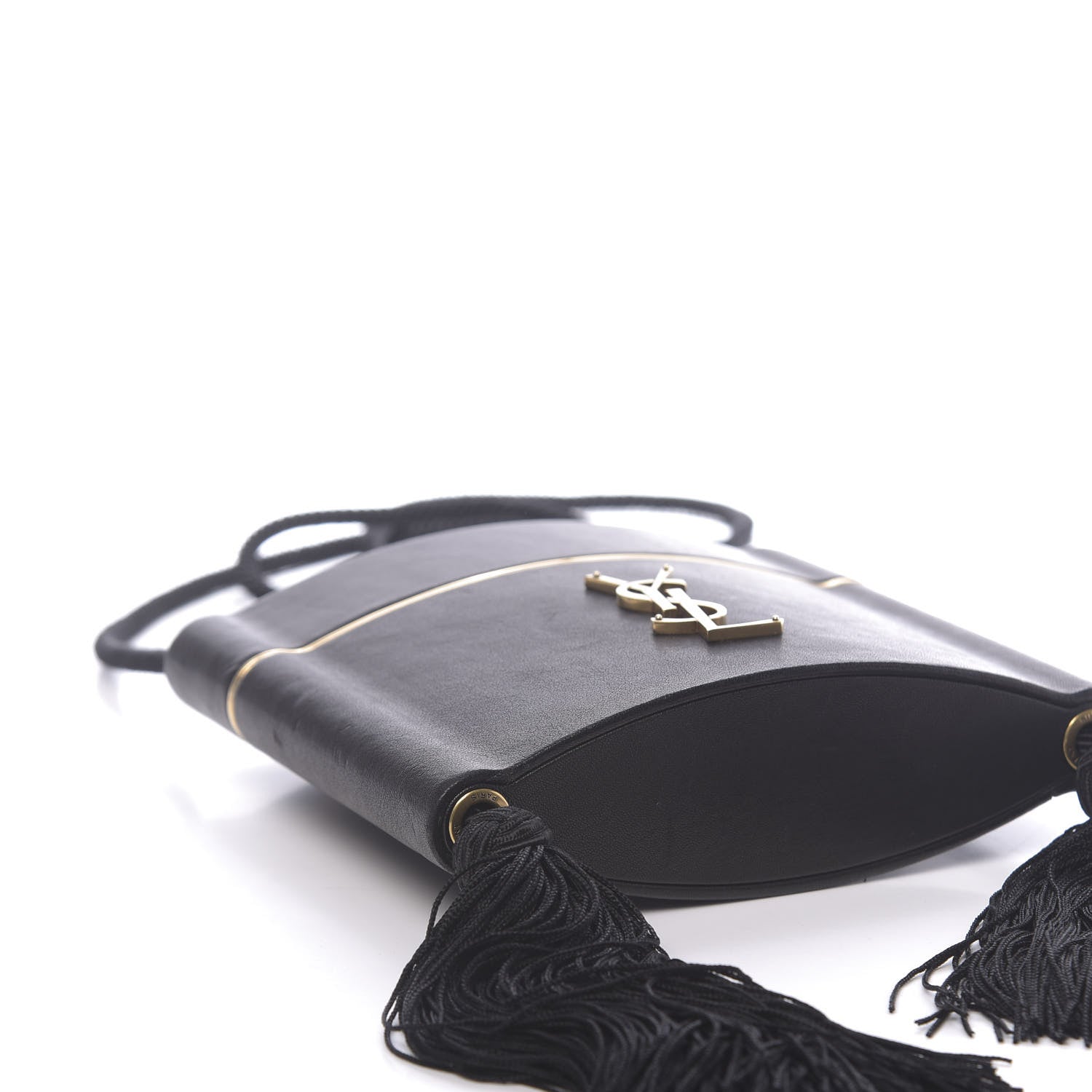 Saint Laurent Lambskin Monogram Opyum Tassel Bag Black 7 of 15