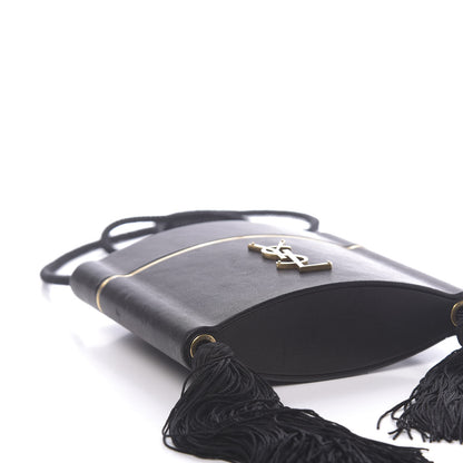 Saint Laurent Lambskin Monogram Opyum Tassel Bag Black 7 of 15