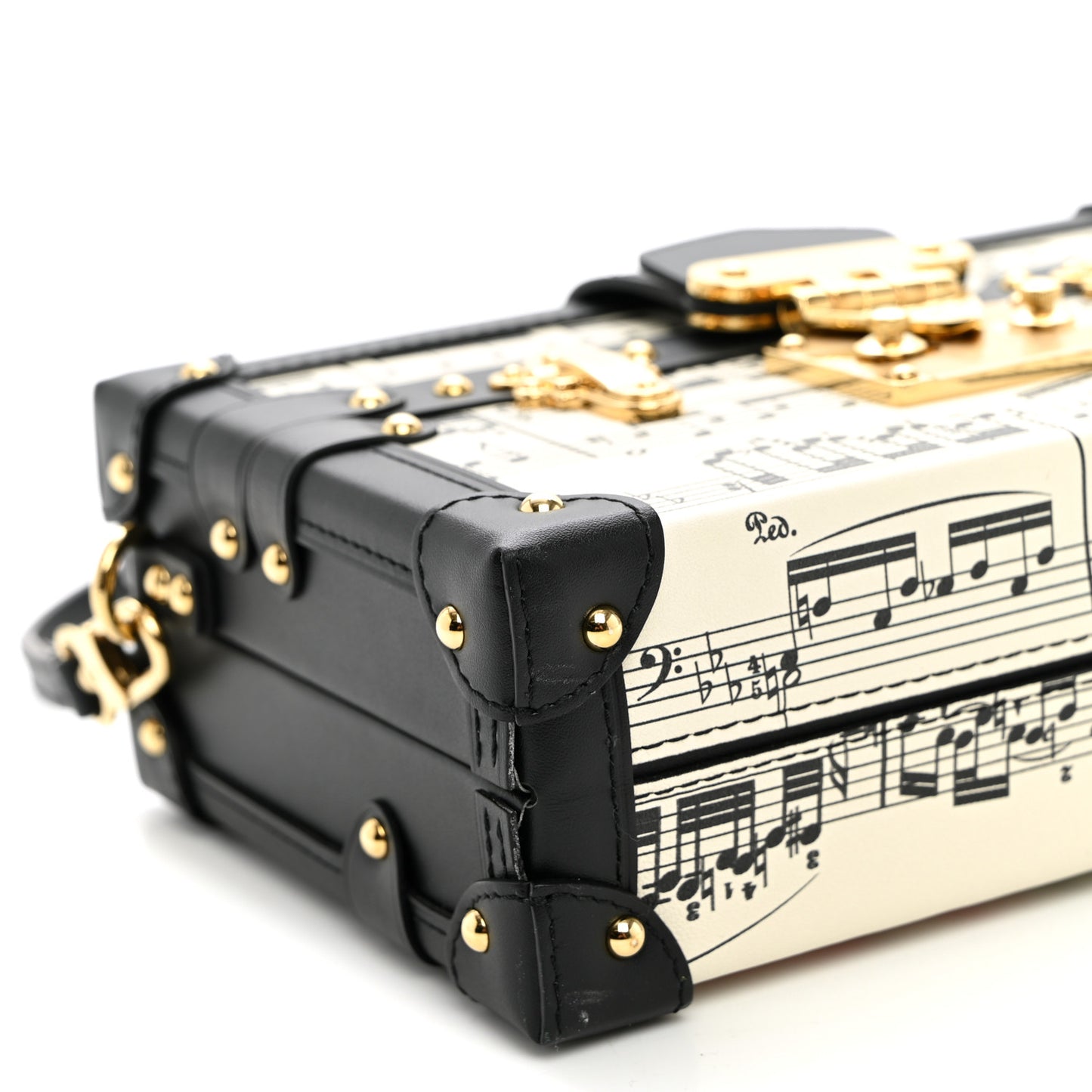Calfskin LV Symphony Petite Malle White Black