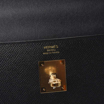 Hermes Epsom Kelly Sellier 35 Black 9 of 32