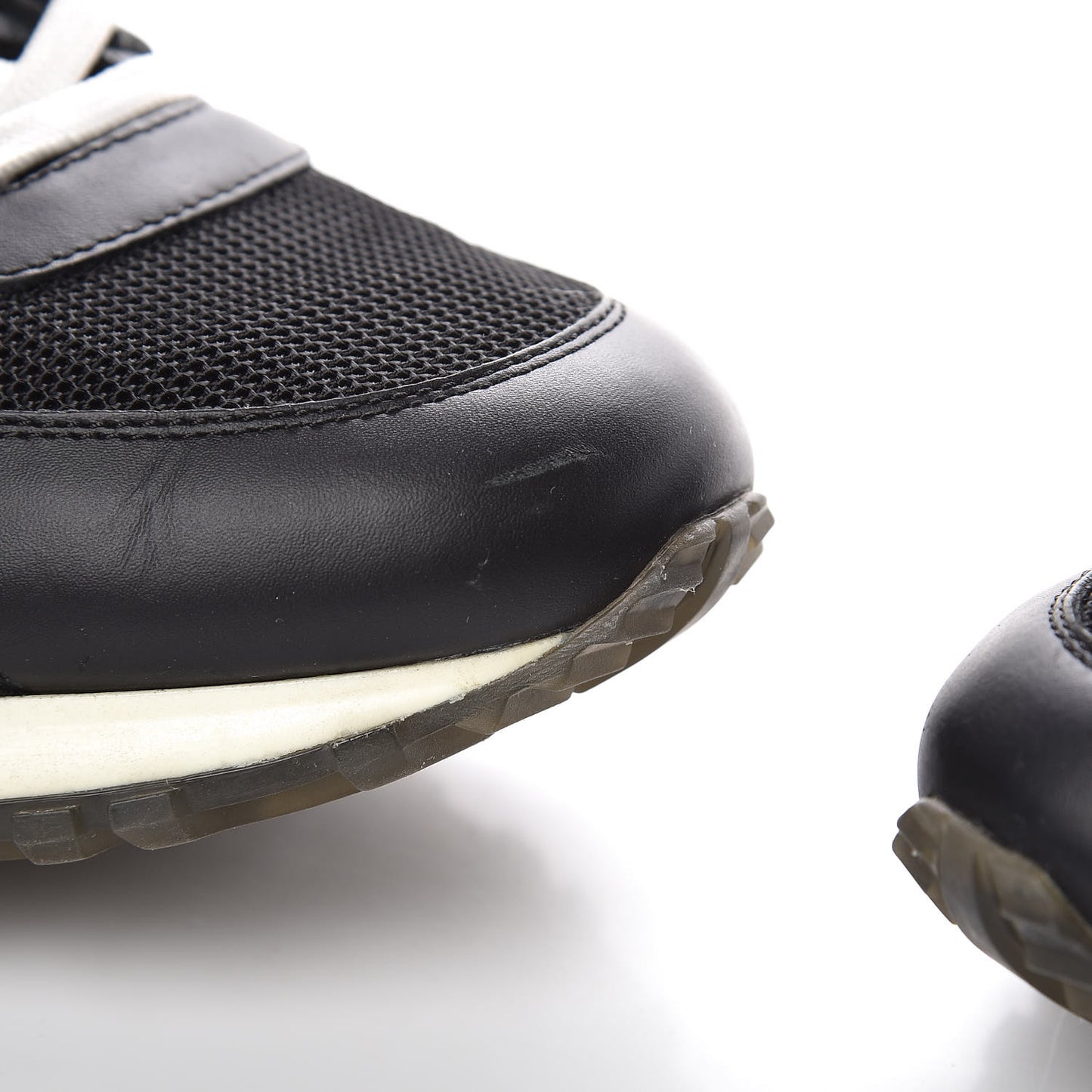 Calfskin Run Away Sneakers 37.5 Black