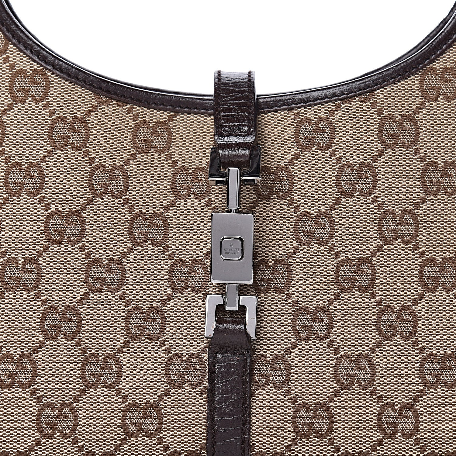 Gucci Monogram Small Bardot Bag Dark Brown 11 of 14