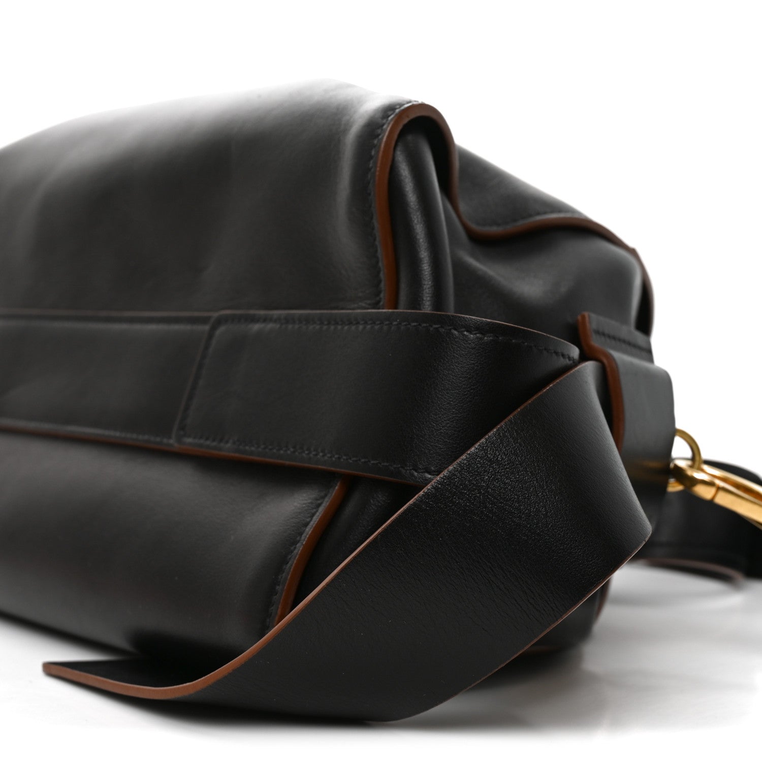 Prada City Calf Ribbon Bowling Bag Black 9 of 9