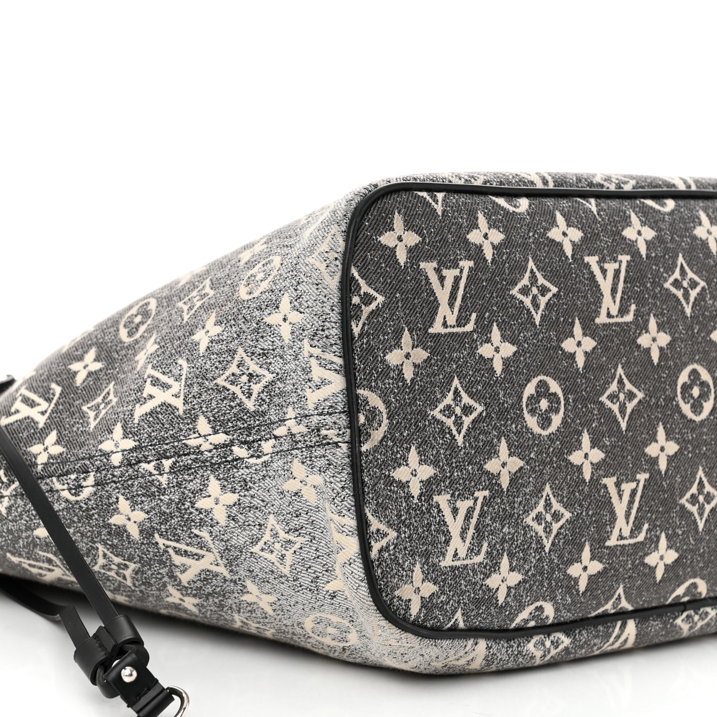 Denim Monogram Jacquard Neverfull MM  Grey