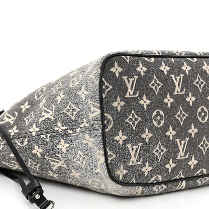 Louis Vuitton Denim Monogram Jacquard Neverfull MM  Grey 8 of 9