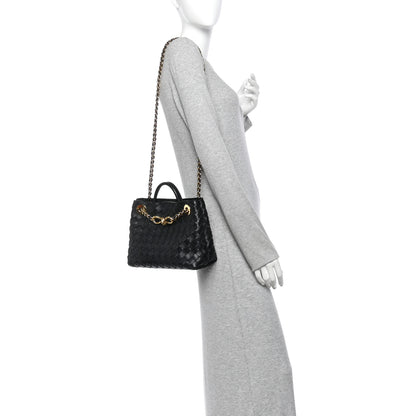 Bottega Veneta Nappa Intrecciato Small Andiamo With Chain Shoulder Bag Black 2 of 11