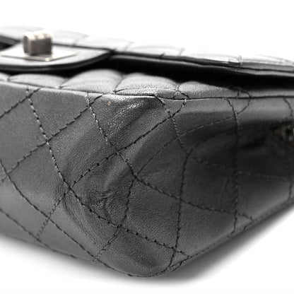 Chanel Metallic Sheepskin Quilted 2.55 Reissue Mini Flap Dark Silver 10 of 12