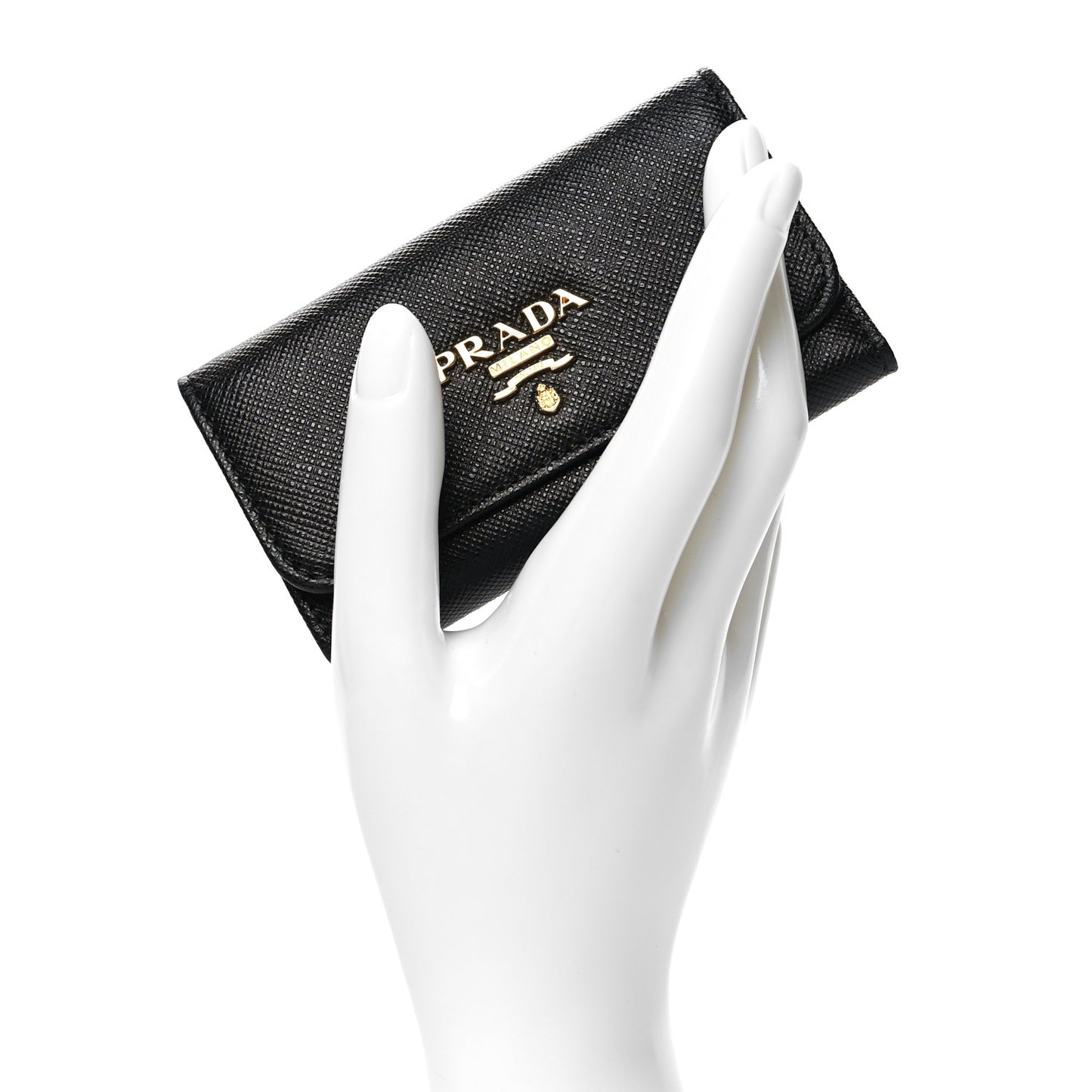 Saffiano Metal 6 Key Holder Nero Black