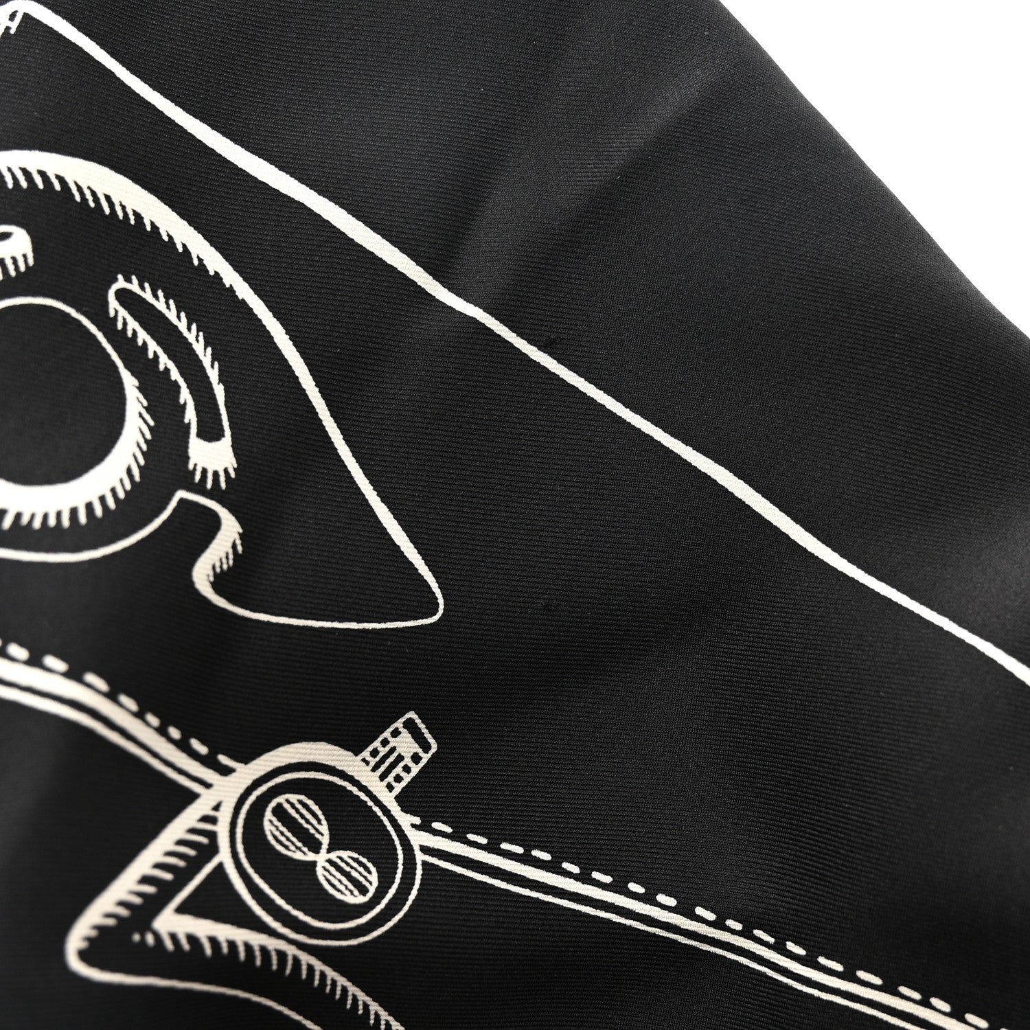 Hermes Feutre Silk Zouaves et Dragons Finesse Dahlia Hat 59 Black 9 of 10