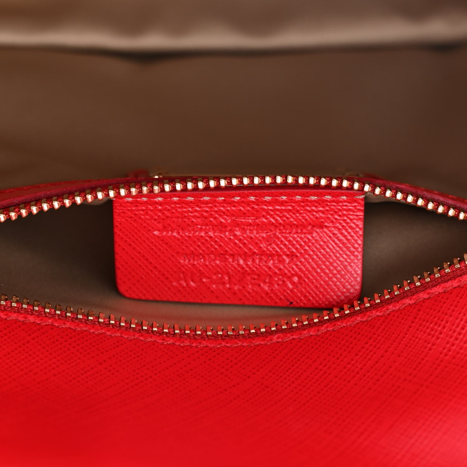 Salvatore Ferragamo Printed Calfskin Vara Bow Chain Flap Crossbody Red 7 of 10