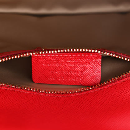Salvatore Ferragamo Printed Calfskin Vara Bow Chain Flap Crossbody Red 7 of 10