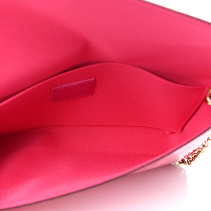 Louis Vuitton Vernis Valentine Pochette Felicie Chain Wallet Fuchsia 6 of 11