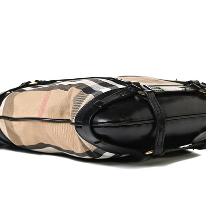 Burberry House Check Bridle Calfskin Tote Black 5 of 24