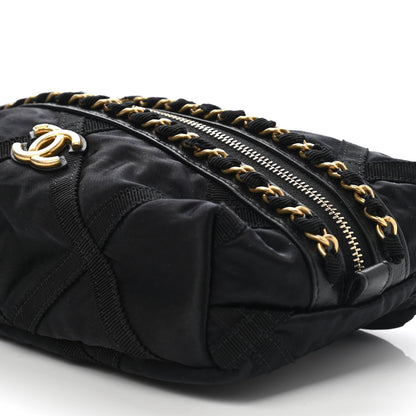 Chanel Nylon Grosgrain Lifestyle Pouch With Sleep Mask Black 10 of 10