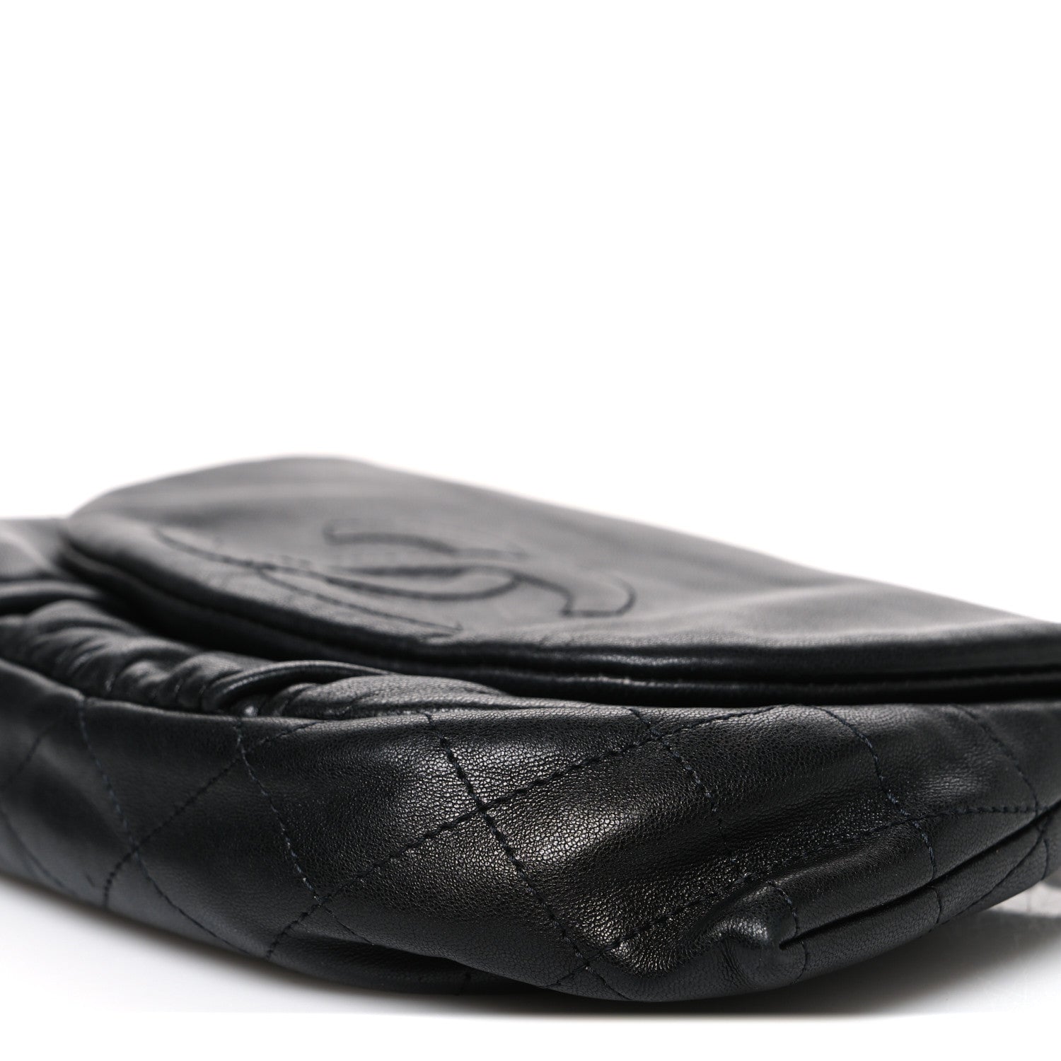 Chanel Lambskin Half Moon Wallet On Chain WOC Black 10 of 10