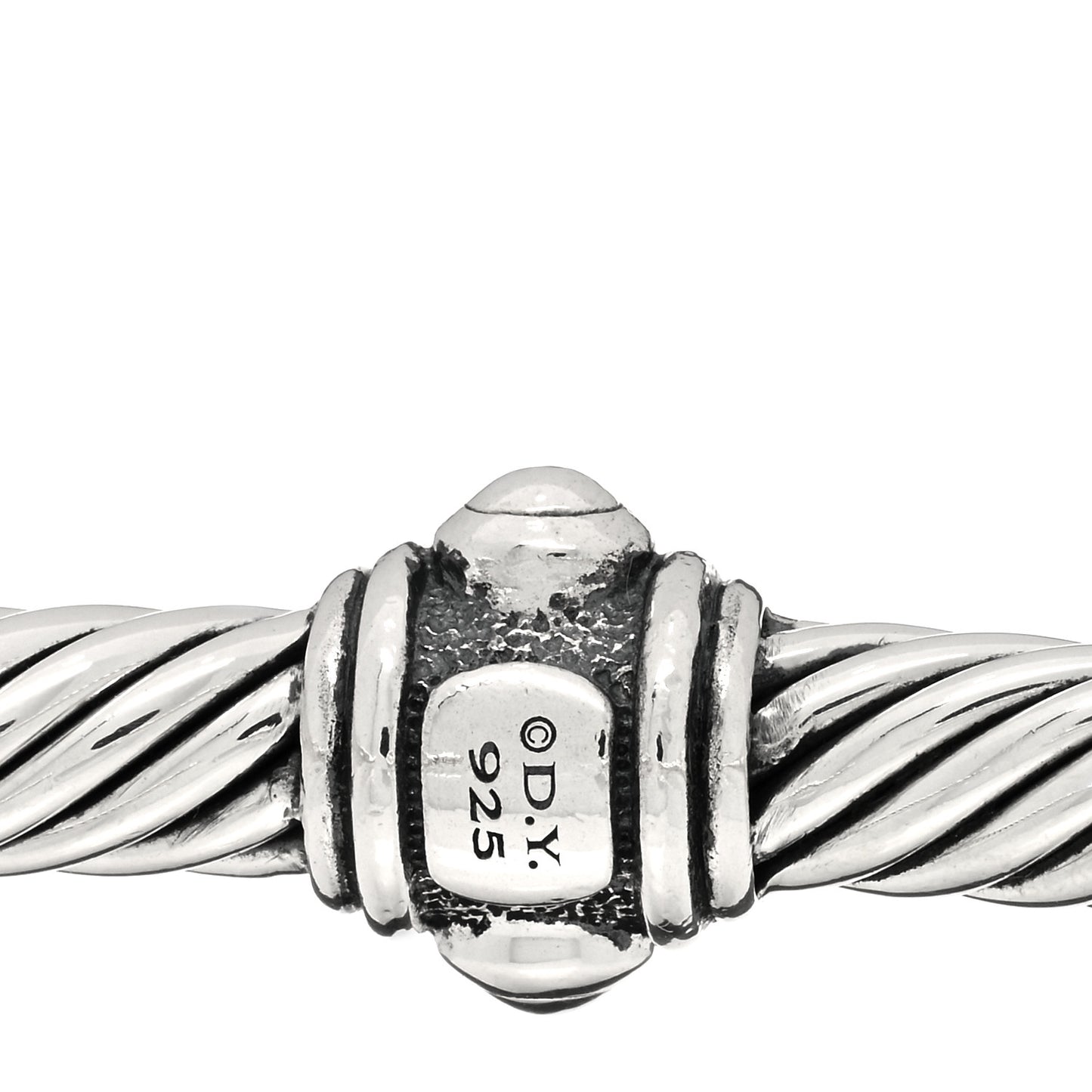 Sterling Silver Diamond 5mm Cable Renaissance Station Bracelet