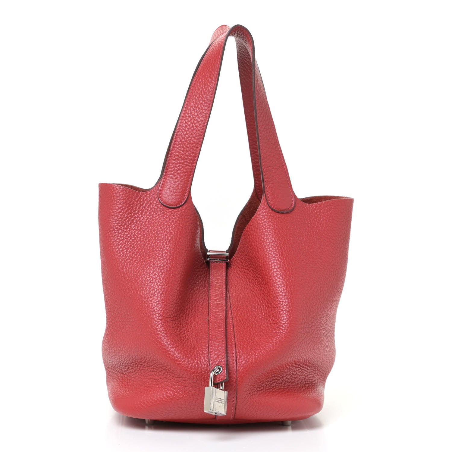 Hermes Taurillon Clemence Picotin Lock 18 PM Rouge Casaque 1 of 13