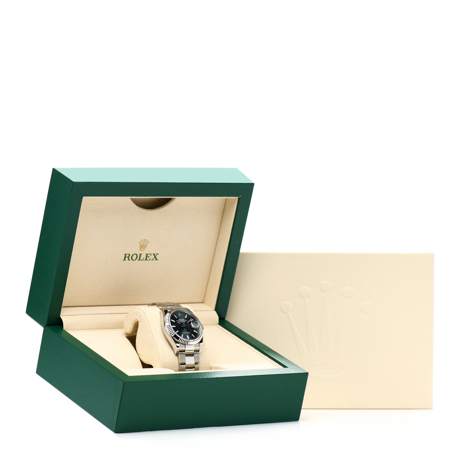 Rolex Stainless Steel 18K White Gold 36mm Oyster Perpetual Datejust Watch Mint Green 126234 4 of 4