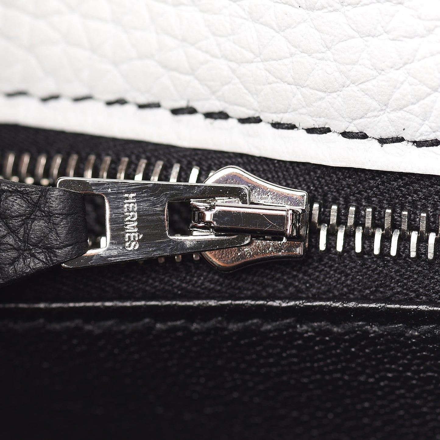 Taurillon Clemence Horseshoe Kelly Retourne 25 White Black