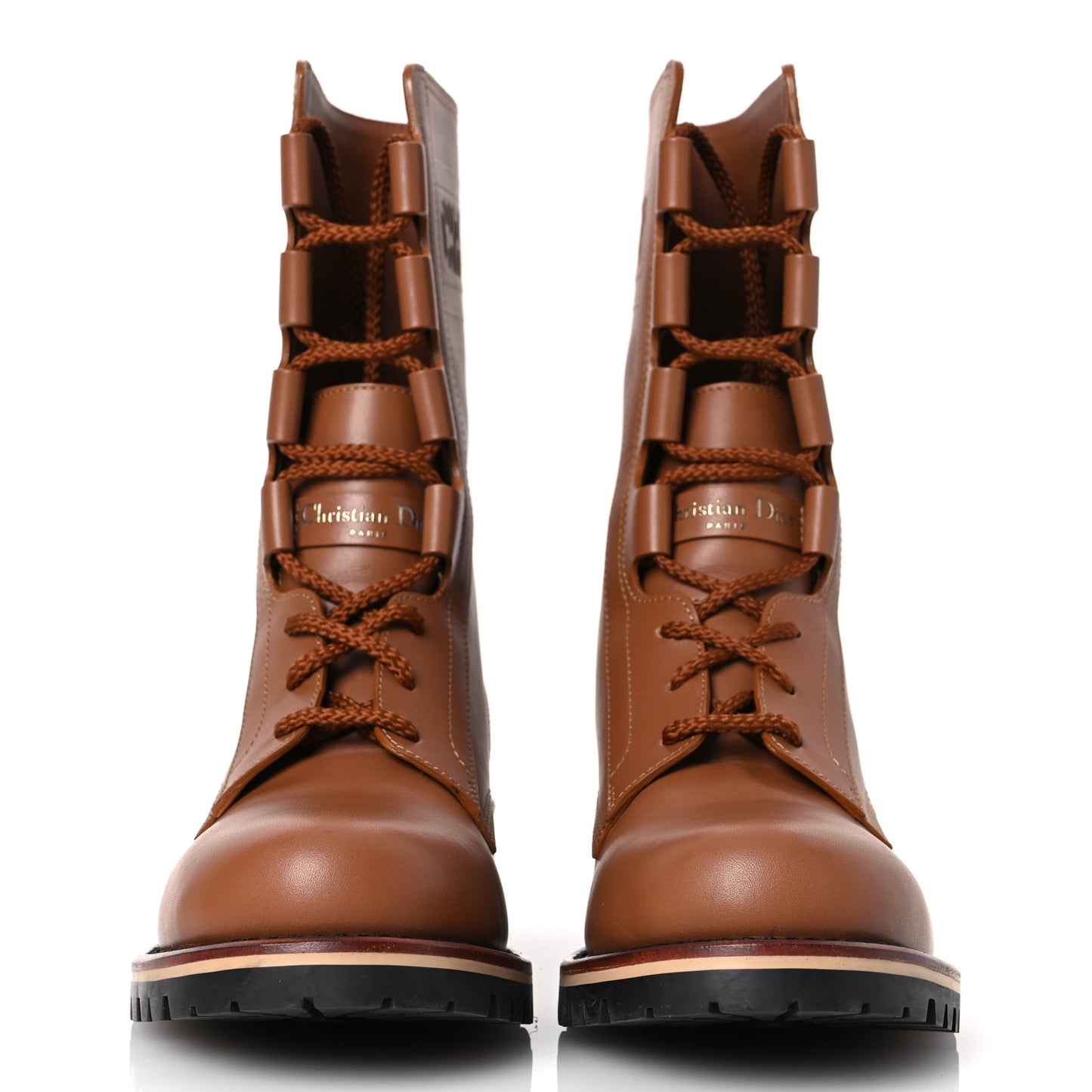 Calfskin Dior Quest 35mm Hiking Boots 37.5 Golden Saddle