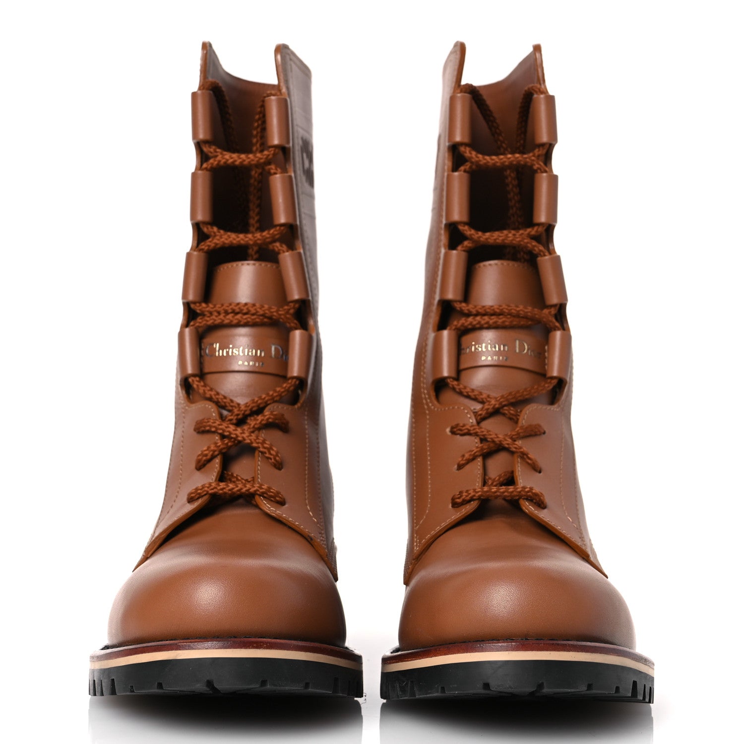 Christian Dior Calfskin Dior Quest 35mm Hiking Boots 37.5 Golden Saddle 3 of 12