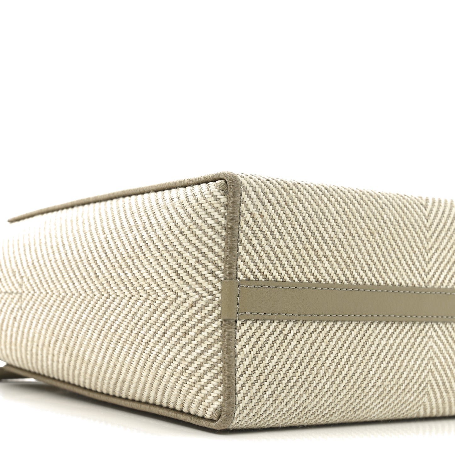 Jacquard Canvas Small Font Tote Ecru