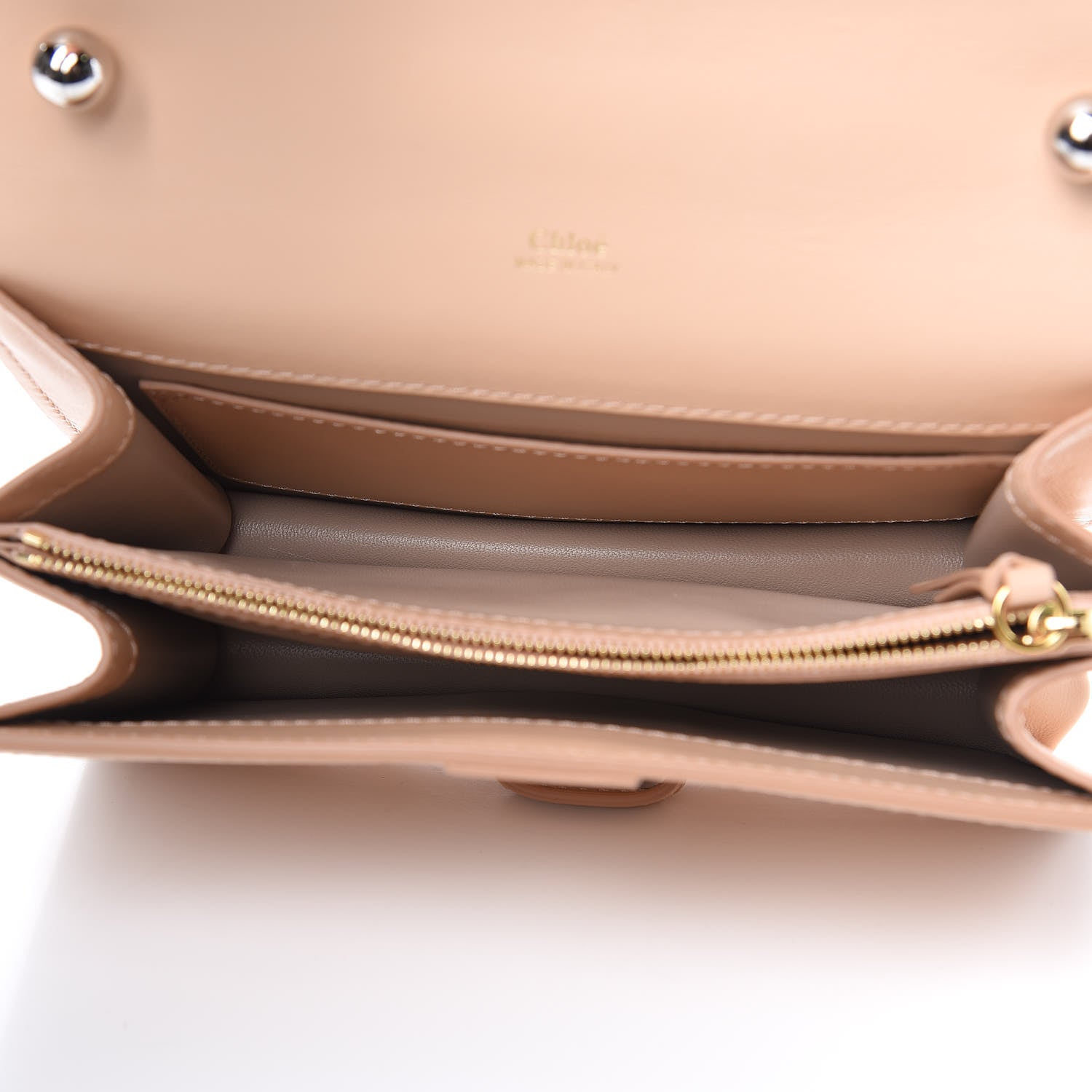 Chloe Calfskin Lizard Embossed Aby Chain Shoulder Bag Delicate Pink 5 of 9