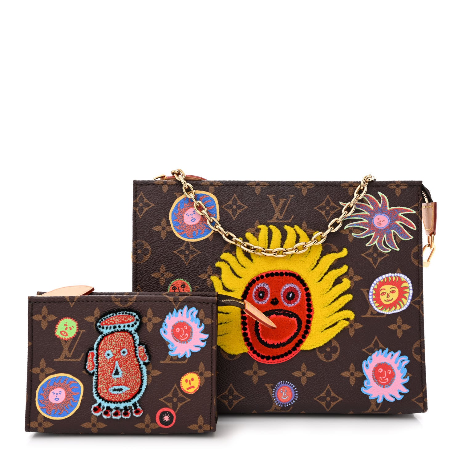 Louis Vuitton LV X YK Monogram Embroidered My Eternal Soul Toiletry Pouch On Chain Multicolor 1 of 12