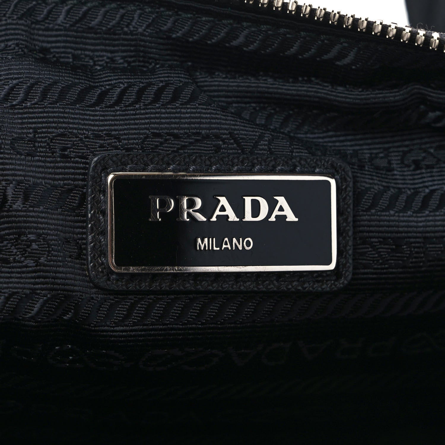Prada Re-Nylon Saffiano Belt Bag Black Yellow 6 of 9