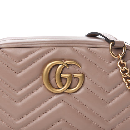 Gucci Calfskin Matelasse Small GG Marmont Chain Shoulder Bag Porcelain Rose 8 of 10