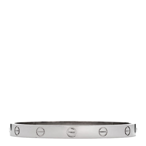 18K White Gold LOVE Bracelet 17
