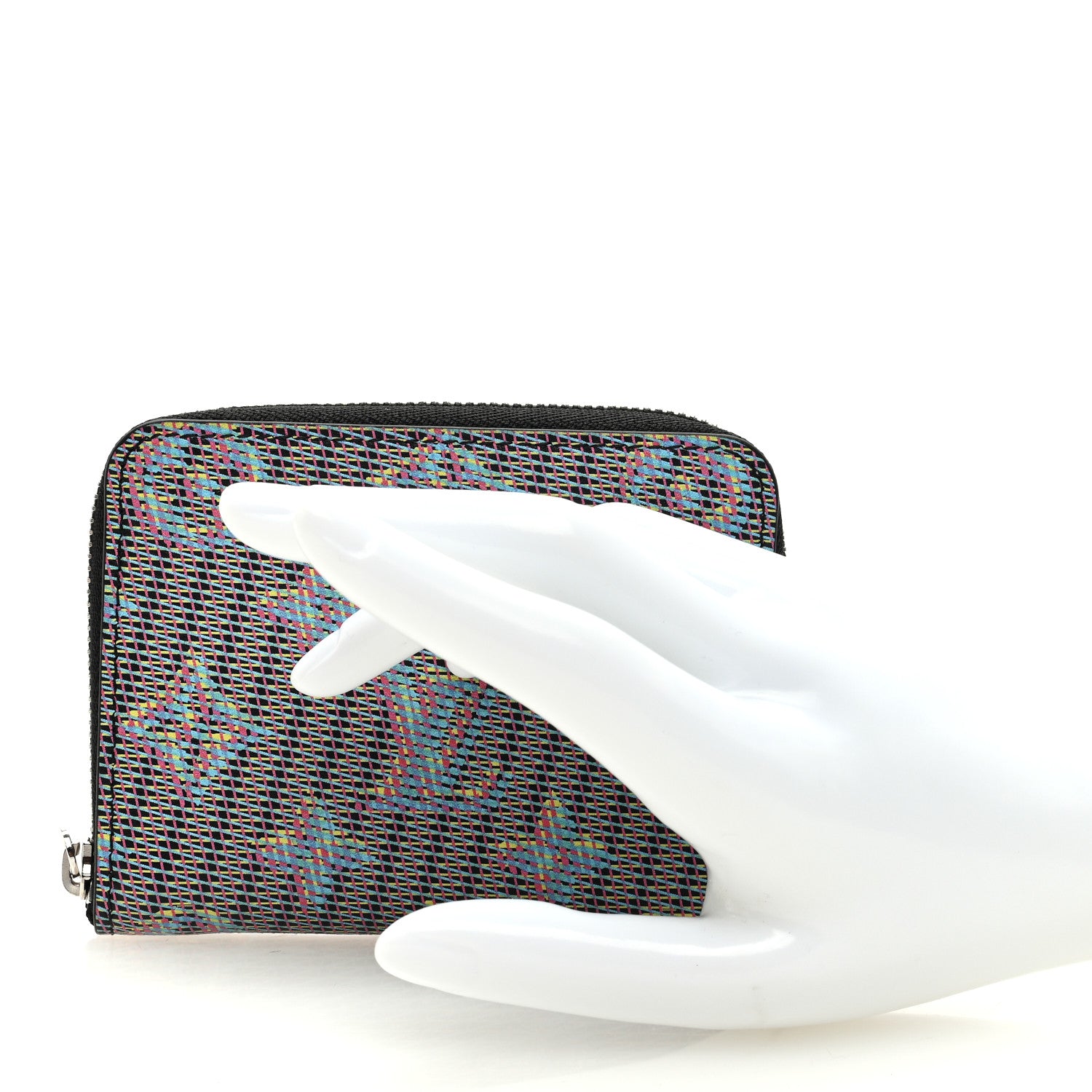 Louis Vuitton LOUIS VUITTON Calfskin Monogram LV Pop Zippy Coin Purse Blue 2 of 7
