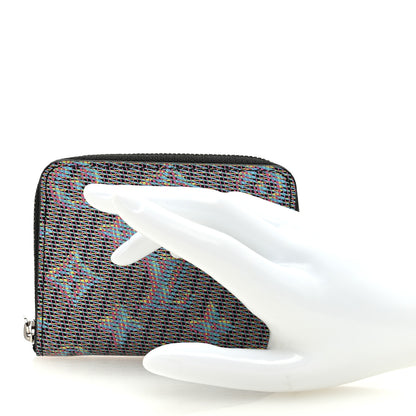 Louis Vuitton LOUIS VUITTON Calfskin Monogram LV Pop Zippy Coin Purse Blue 2 of 7