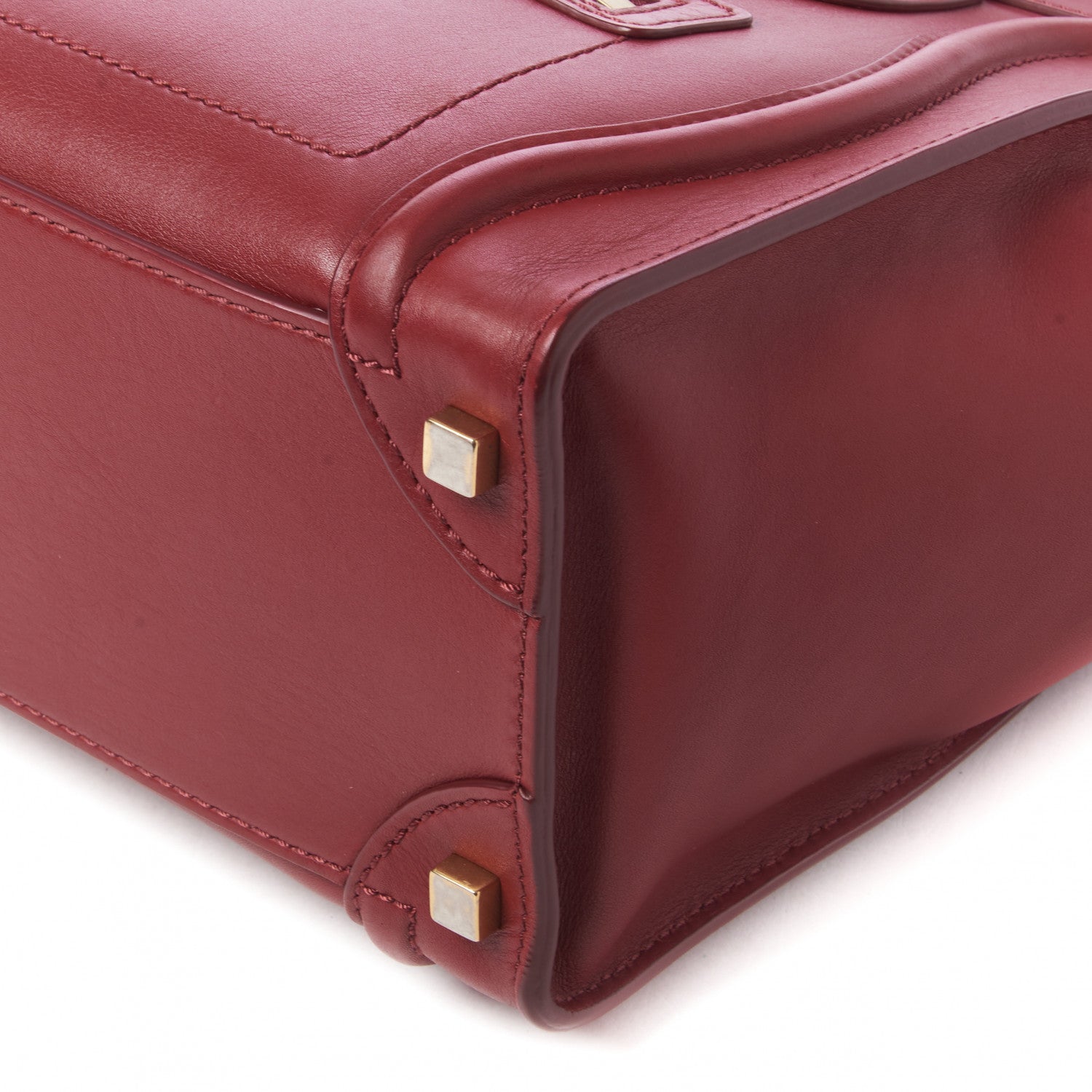 Celine Smooth Calfskin Micro Luggage Red 4 of 9