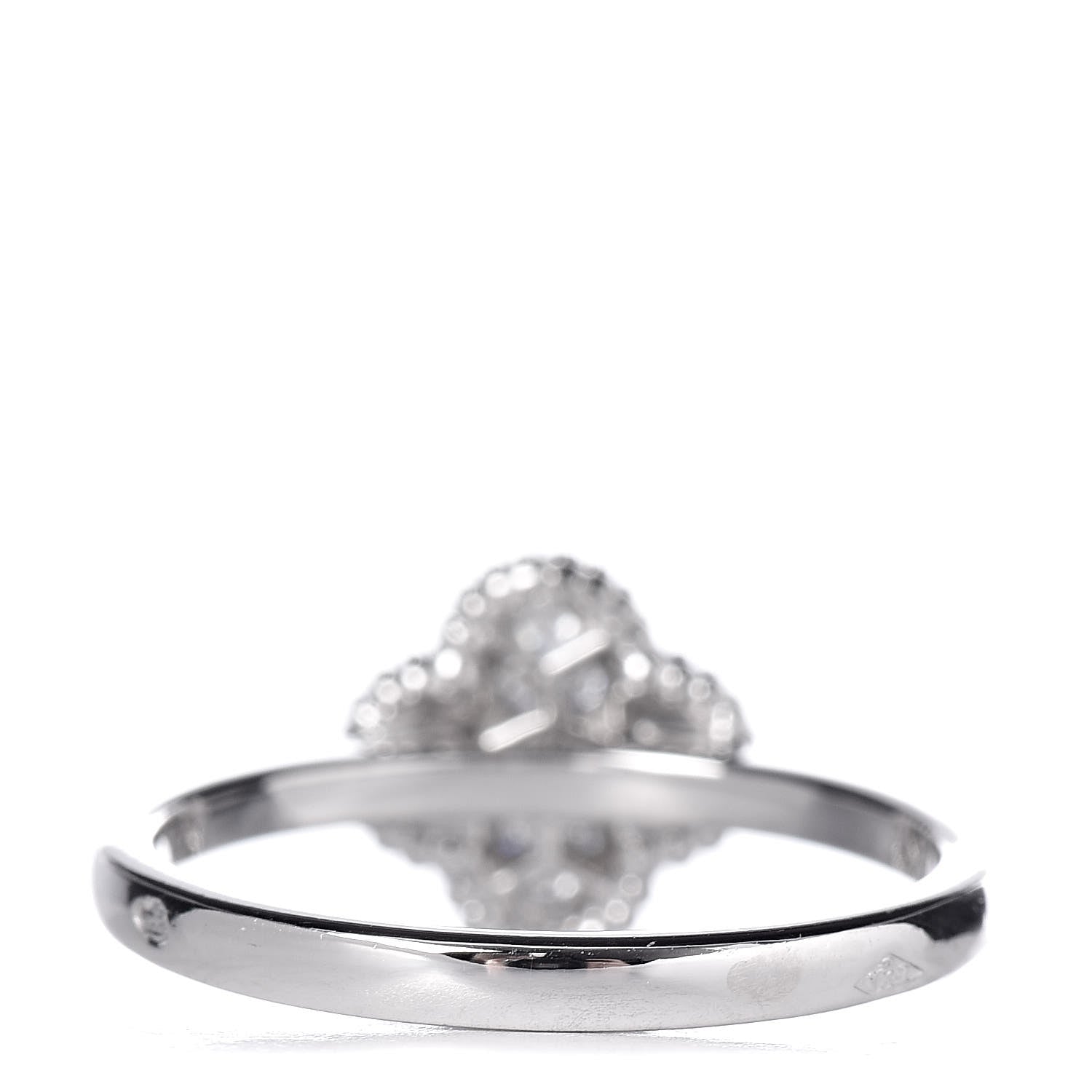 Van Cleef & Arpels 18K White Gold Diamond Sweet Alhambra Ring 52 6 4 of 6