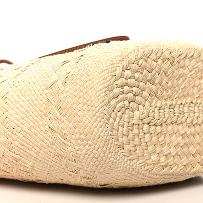 Loewe Iraca Palm Calfskin Medium Anagram Basket Bag Natural Tan 9 of 10