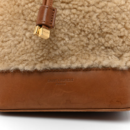 Saint Laurent Shearling Calfskin Small Emmanuelle Bucket Bag Natural Beige 18 of 18