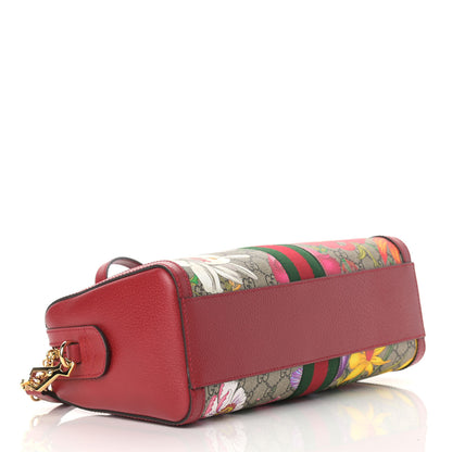 Gucci GG Supreme Monogram Flora Web Medium Ophidia Boston Red 4 of 9