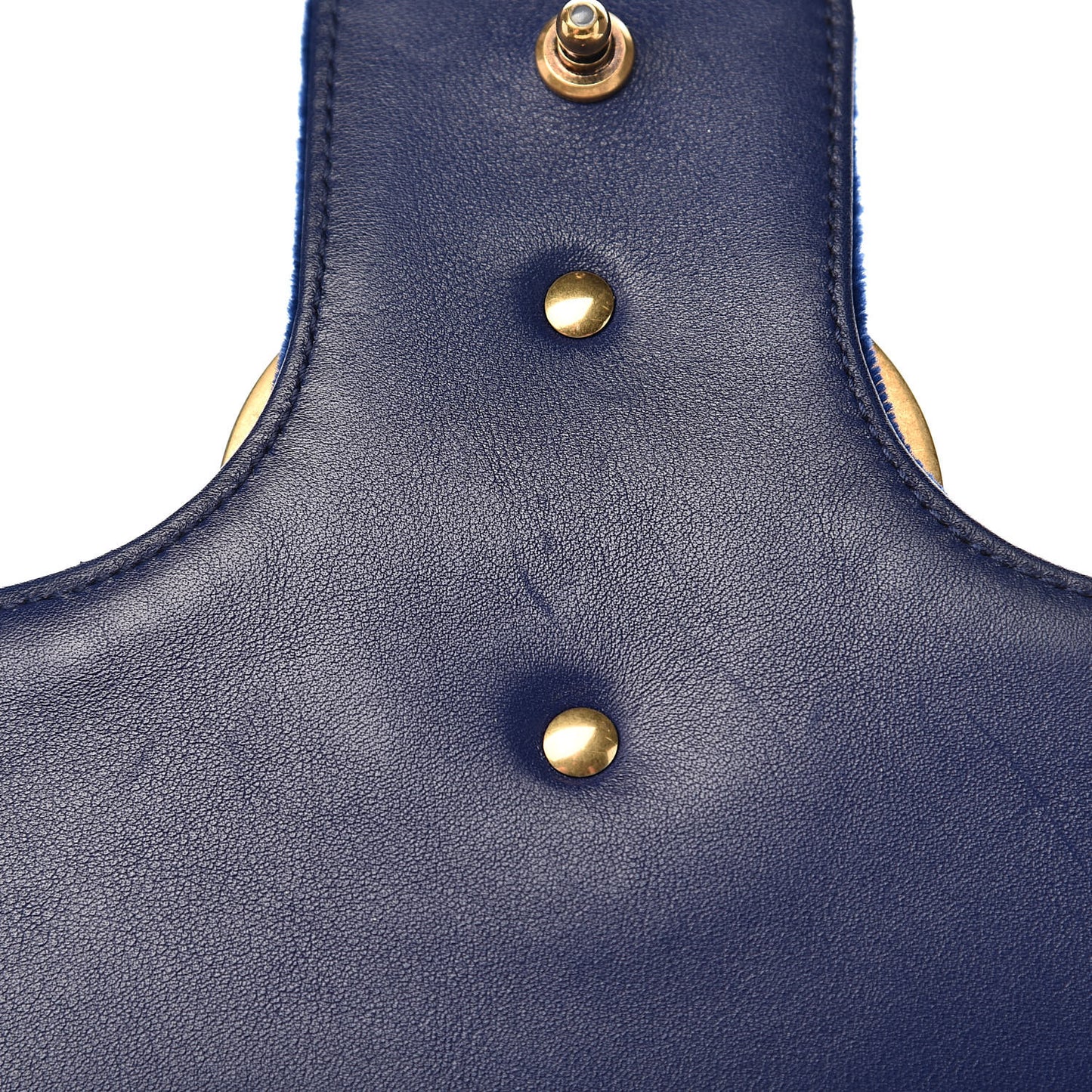 Velvet Matelasse Medium GG Marmont Shoulder Bag Cobalt Blue