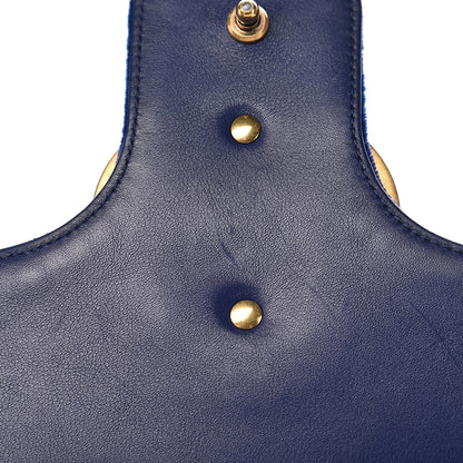 Gucci Velvet Matelasse Medium GG Marmont Shoulder Bag Cobalt Blue 8 of 13