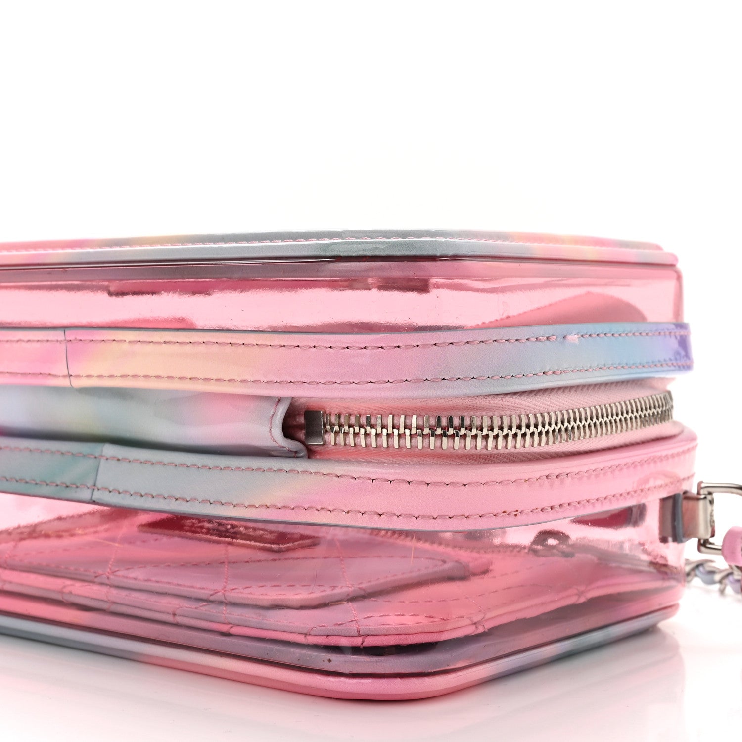 Chanel PVC Patent Calfskin Patent Lambskin Small CC Vanity Case Pink 10 of 10