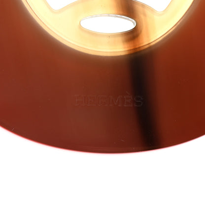 Hermes Buffalo Horn Lacquer Lift Necklace GM Rouge Carmin 5 of 6