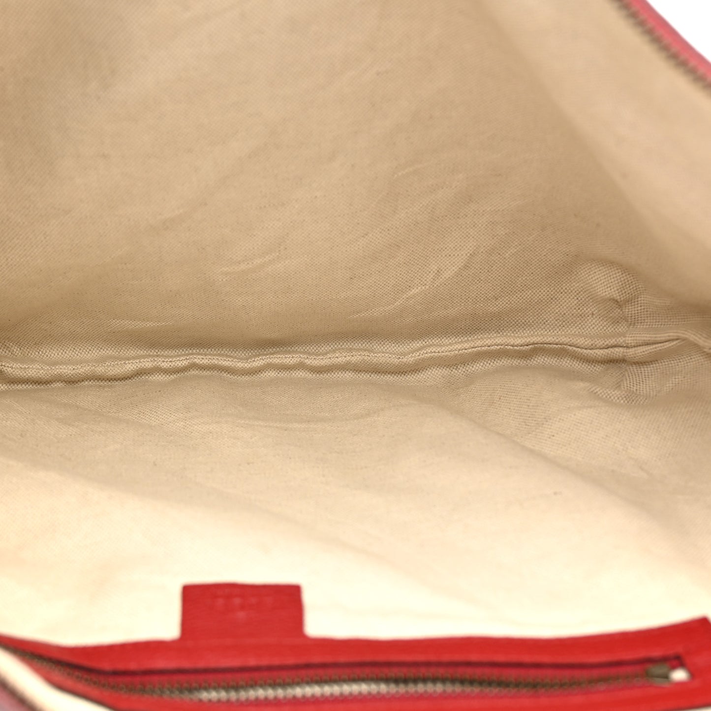 Grained Calfskin Logo Half Moon Hobo Red